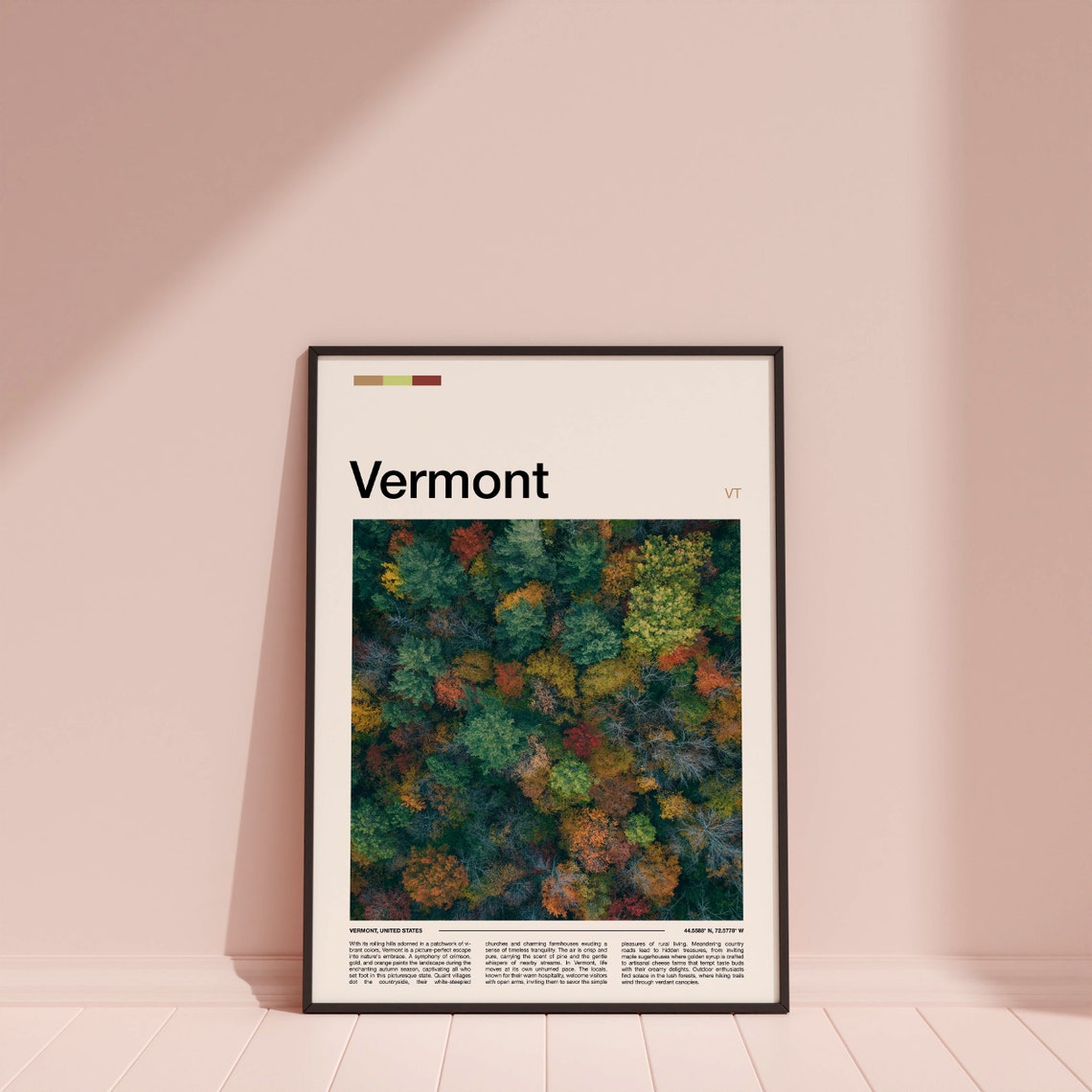 Vermont Autumn Forest Canopy Aerial Fall Colors Photography Poster - Image 4