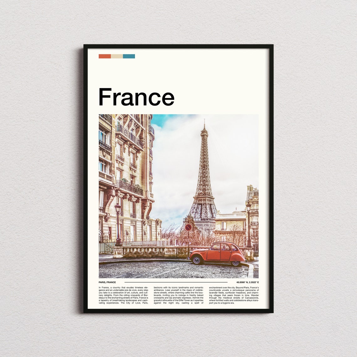 France Print France Poster France Wall Art France Art Print France Photo Eiffel Tower Print