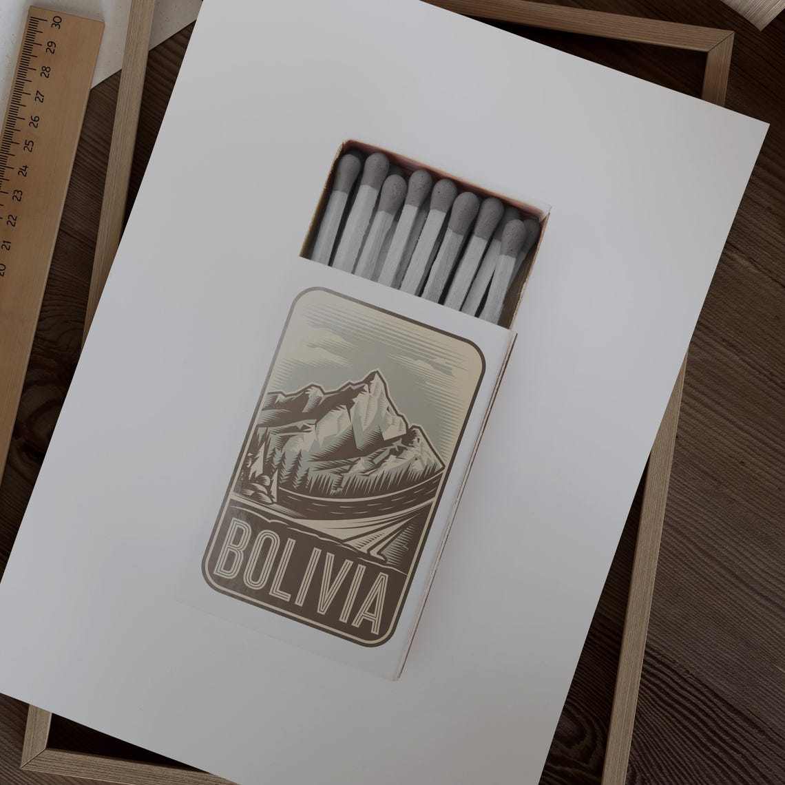 Bolivia Matchbox Print Bolivia Print Bolivia Poster Bolivia Wall Art Bolivia Art Print Bolivia Gifts - Image 2