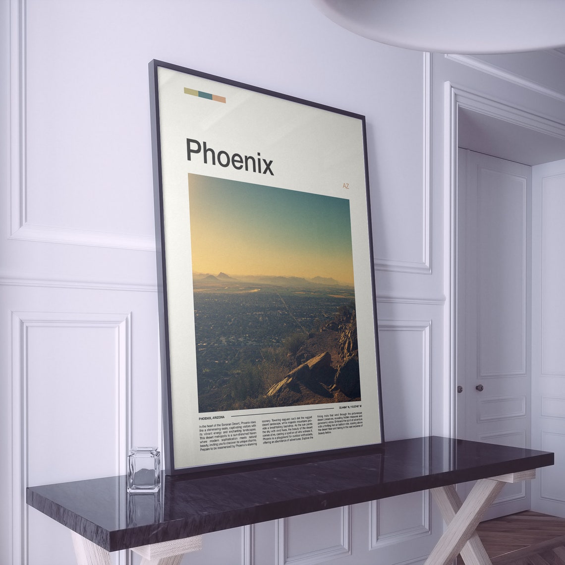 Phoenix Arizona Sunset City Desert View Photo Poster Artwork - Image 2