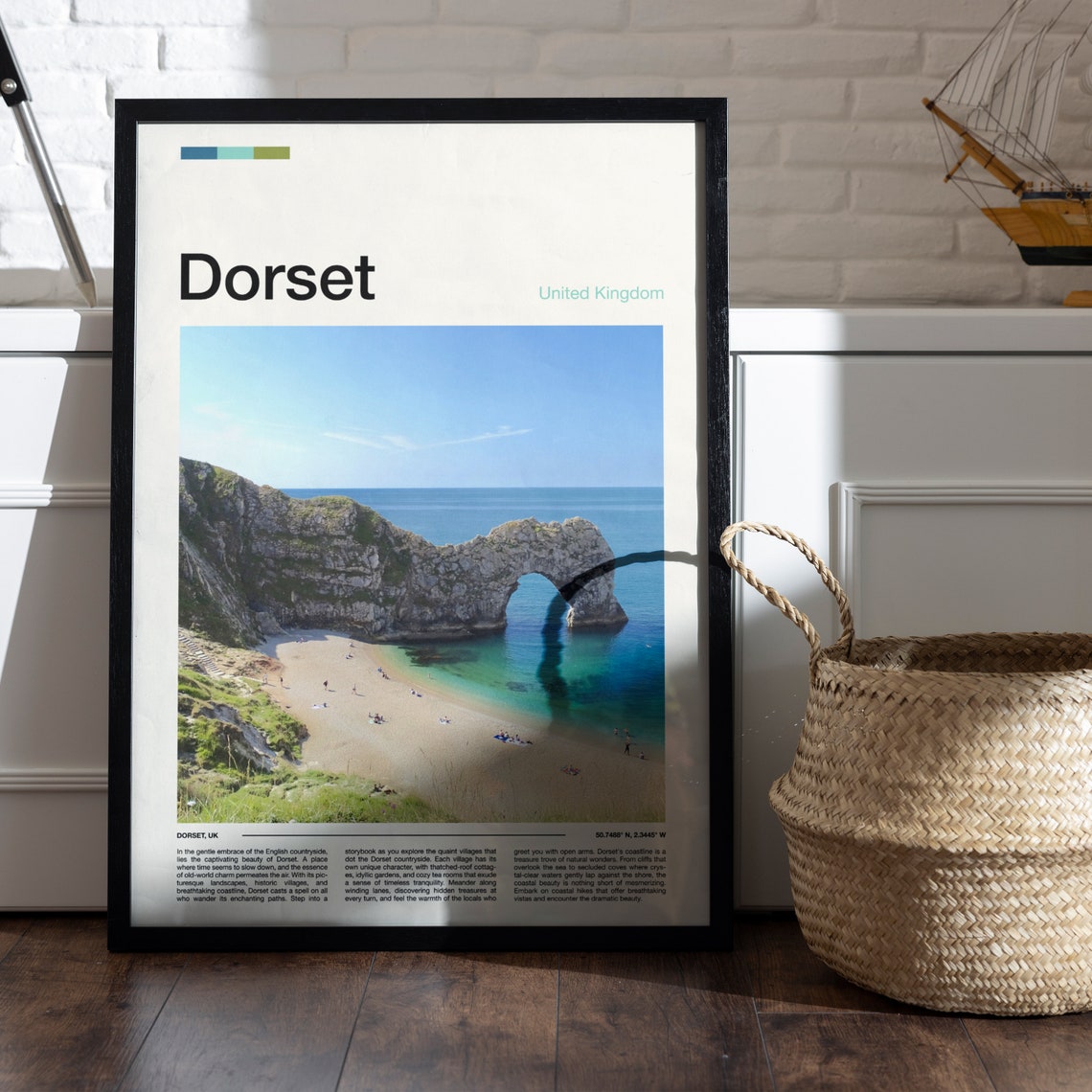 Dorset Durdle Door Natural Limestone Arch Turquoise Cove Beach Poster - Image 5
