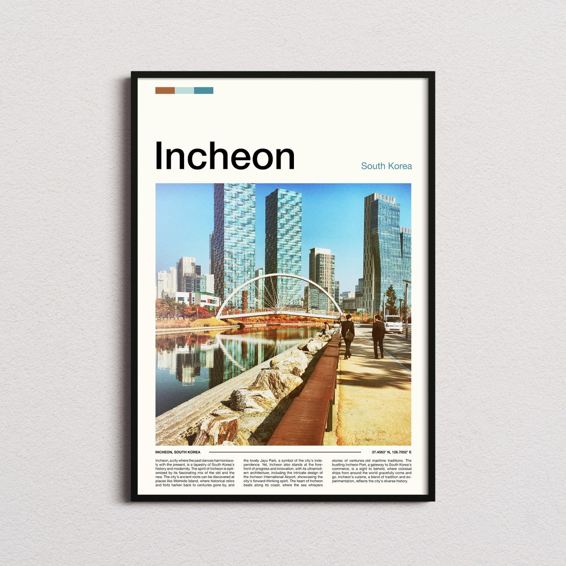 Incheon Print Incheon Poster Incheon Wall Art South Korea Art Print Incheon Photo Travel Poster Traveler Gifts