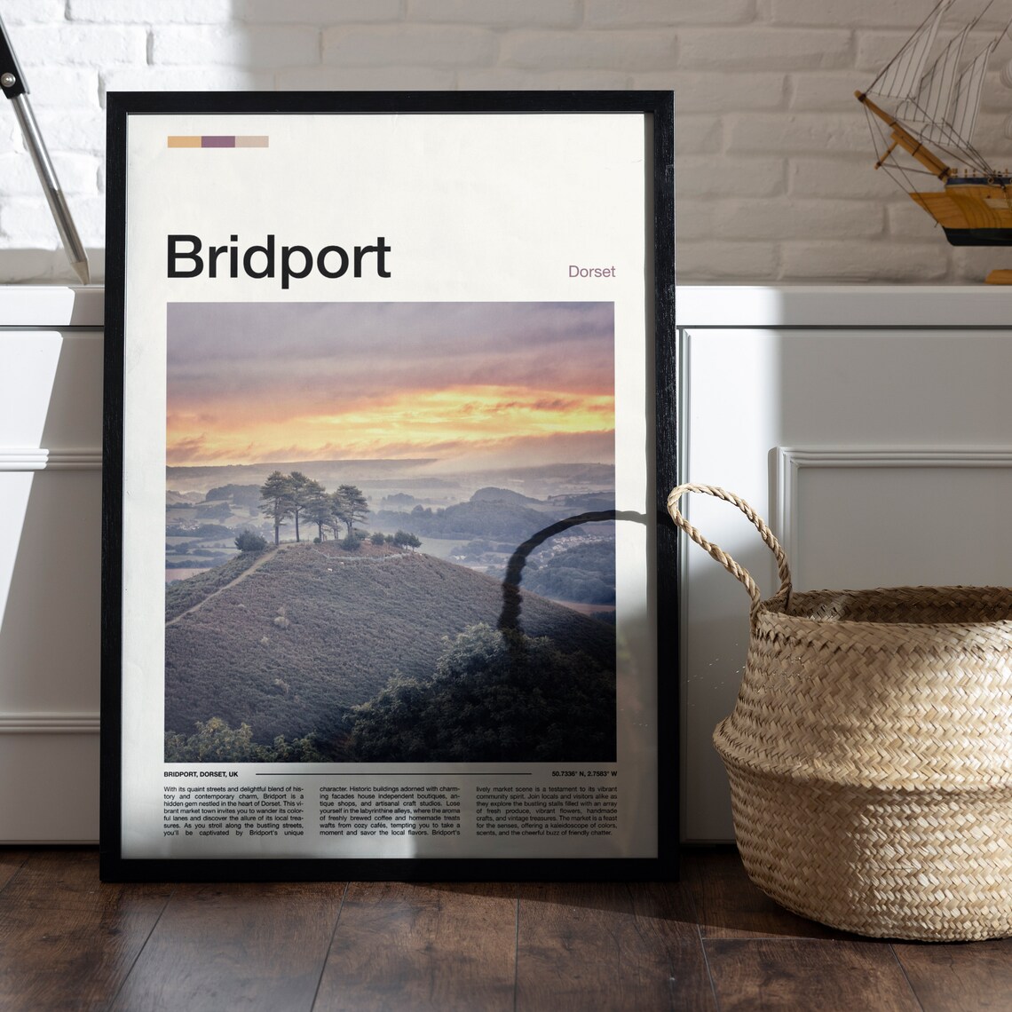 Bridport Dorset England Sunset Hill Pines Countryside Poster - Image 5