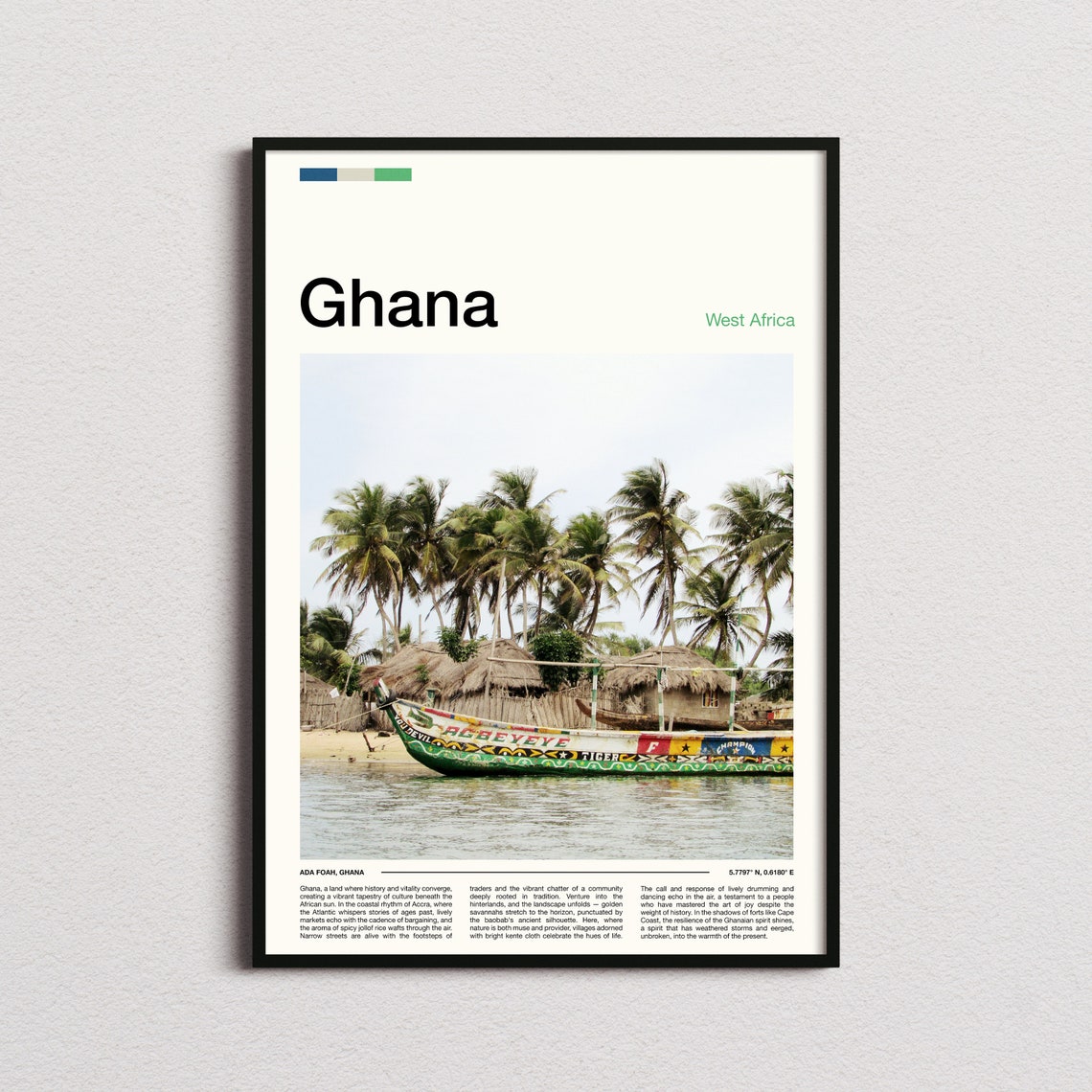 Ghana Print Ghana Poster Ghana Wall Art Ghana Art Print Ghana Photo Travel Poster Traveler Christmas Gift