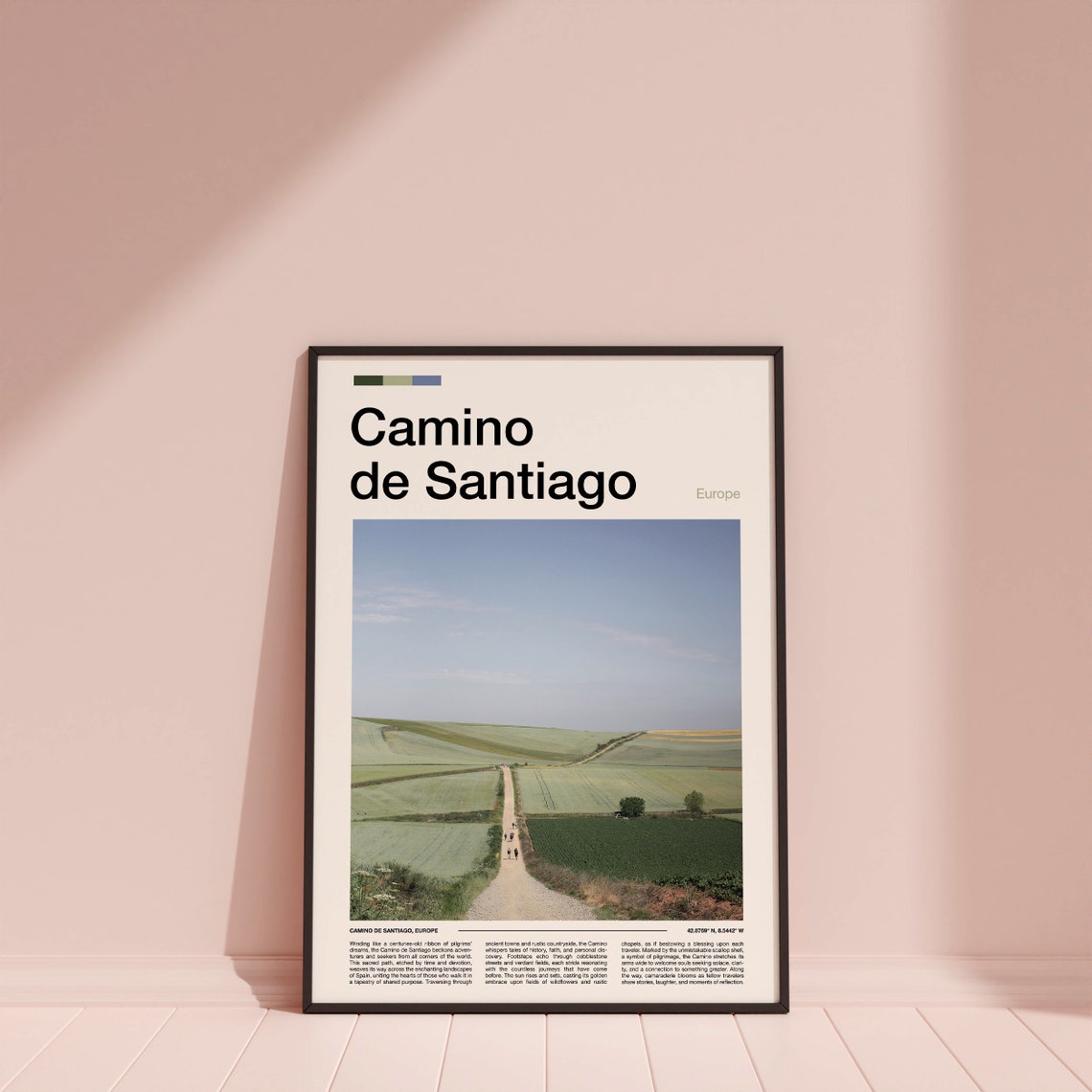 Camino De Santiago Print Camino De Santiago Poster Camino De Santiago Wall Art Camino De Santiago Art Print Camino De Santiago Photo - Image 4