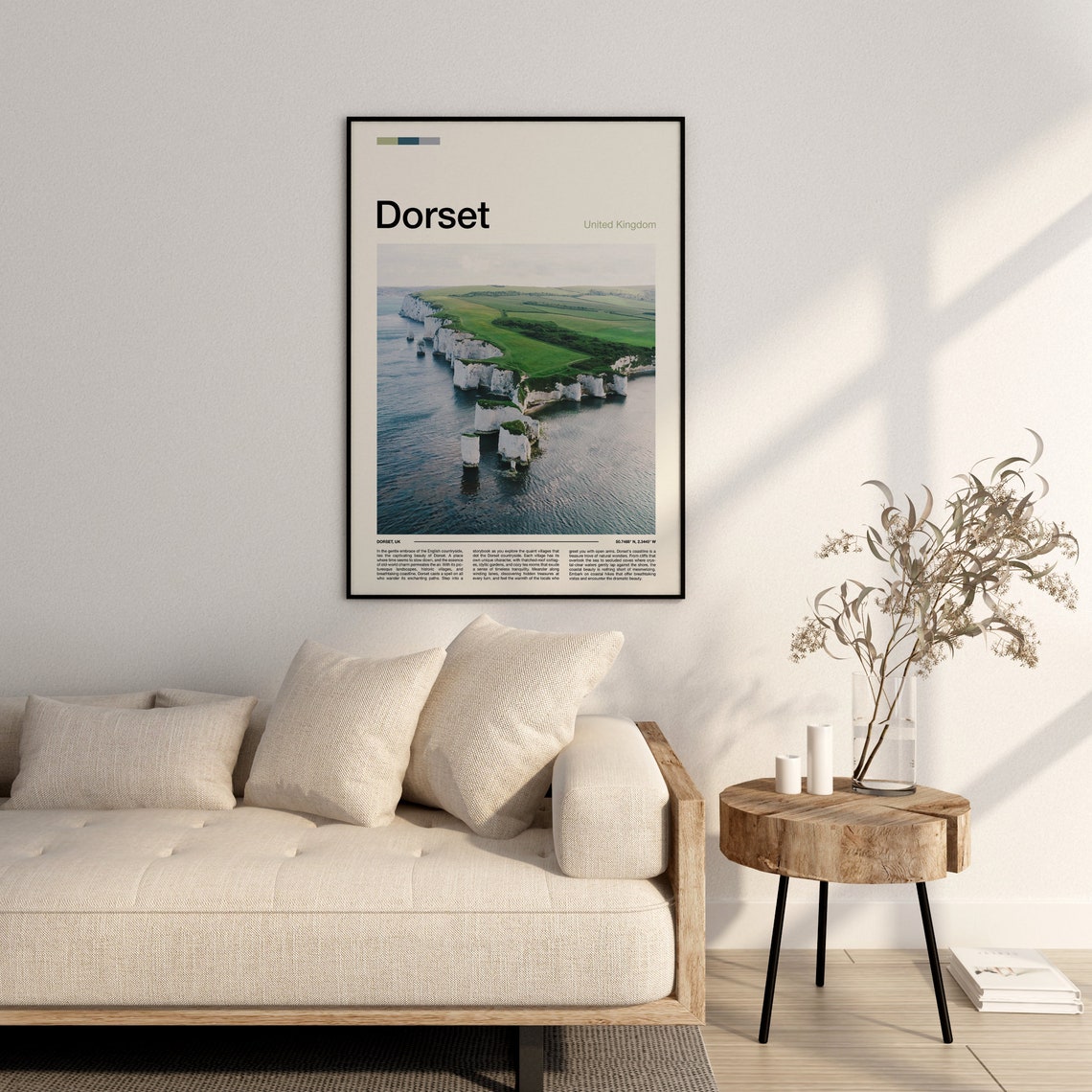 Dorset England Old Harry Rocks Chalk Cliffs Coastal View Poster - Image 3