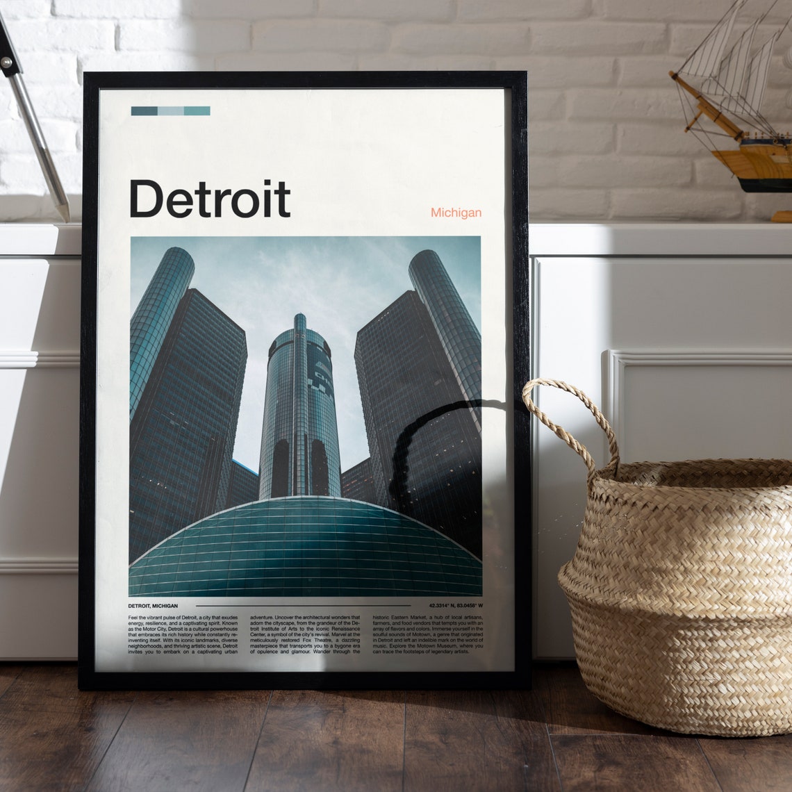 Detroit Print Detroit Poster Detroit Wall Art Detroit Art Print Detroit Photo - Image 4