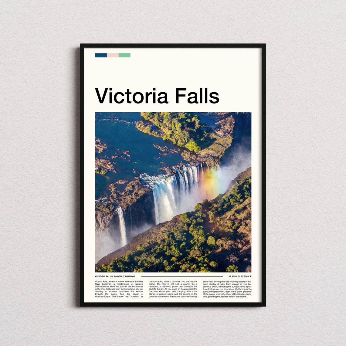 Victoria Falls Print Victoria Falls Poster Victoria Falls Wall Art Victoria Falls Art Print Victoria Falls Photo Travel Poster