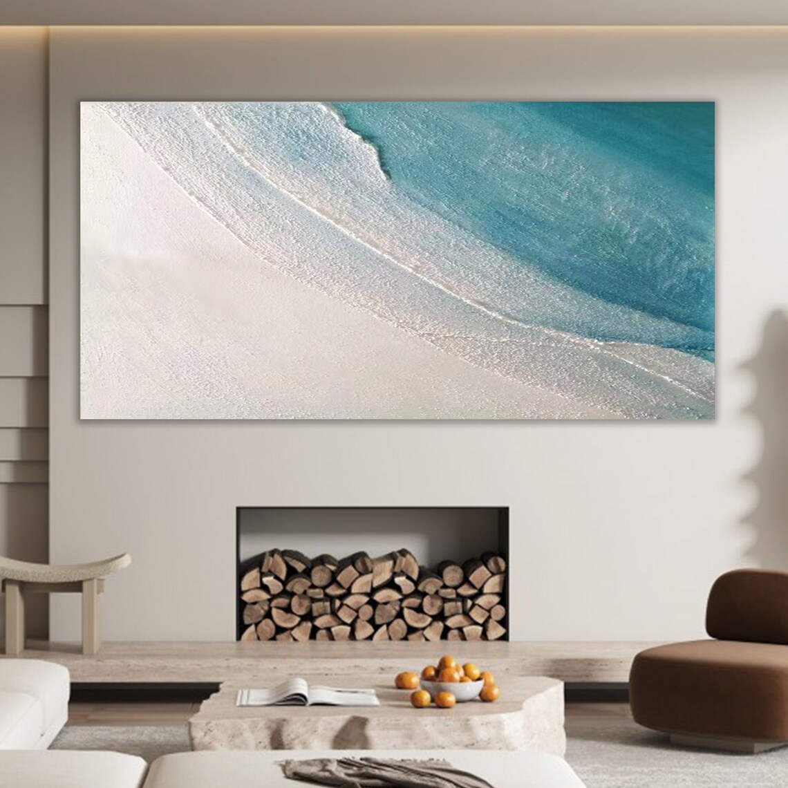 Original Blue Ocean Painting, Coastal Wall Art Print - Image 3