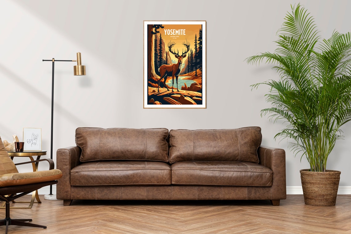 Yosemite National Park Travel Print National Park Travel Art Yosemite Travel Print Usa National Park Yosemite Travel Poster - Image 3