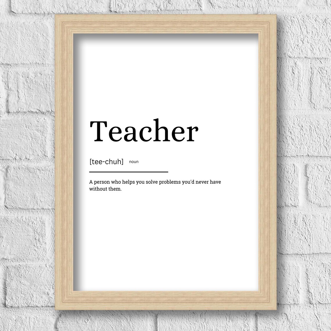 Teacher Definition Dictionary Print Funny Thank You Teacher Gift - Image 4