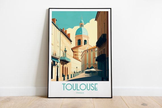 Toulouse Travel Print Wall Art Toulouse France Wall Hanging Home Decoration Toulouse France Gift Art Lovers Print Toulouse France Scenic Art