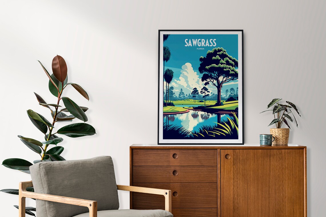 TPC Sawgrass Golf Course Art Print, Golf Decor - Image 3