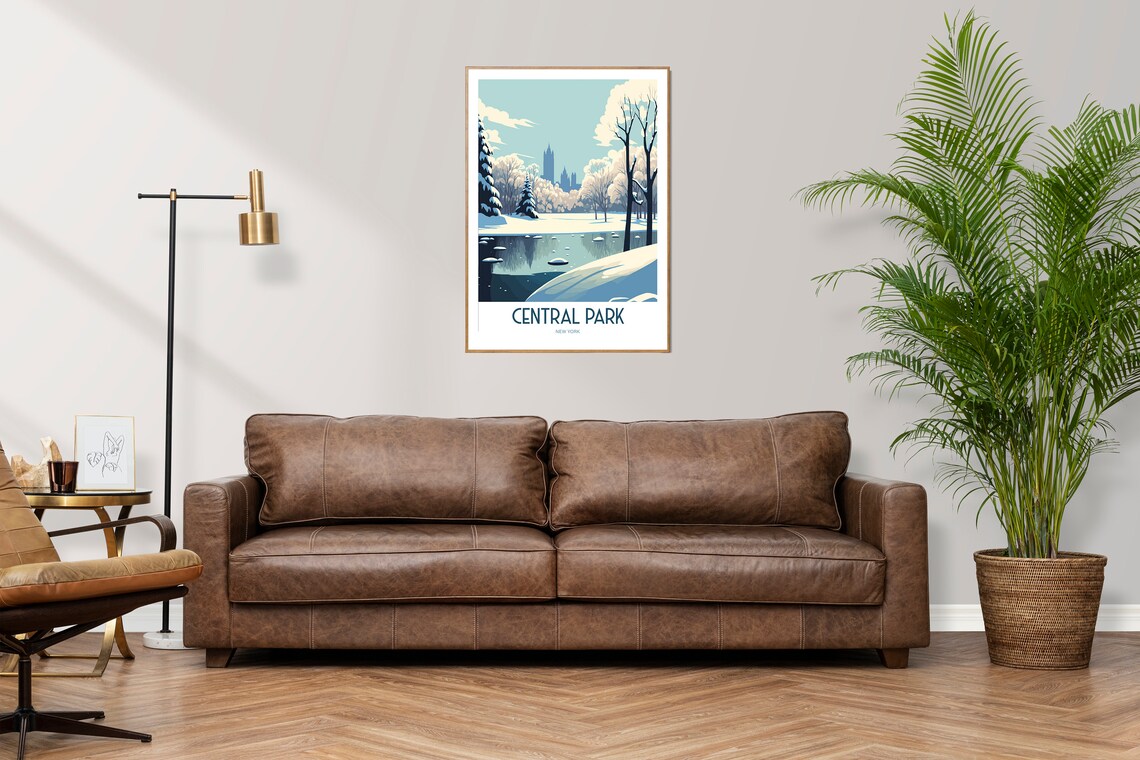 Winter Central Park New York Travel Poster - Image 3