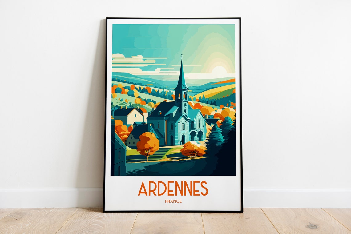 Ardennes Travel Print Ardennes France Poster Ardennes Home Decor Landscape Art Print Ardennes France Wall Art Ardennes France Scenic Gift