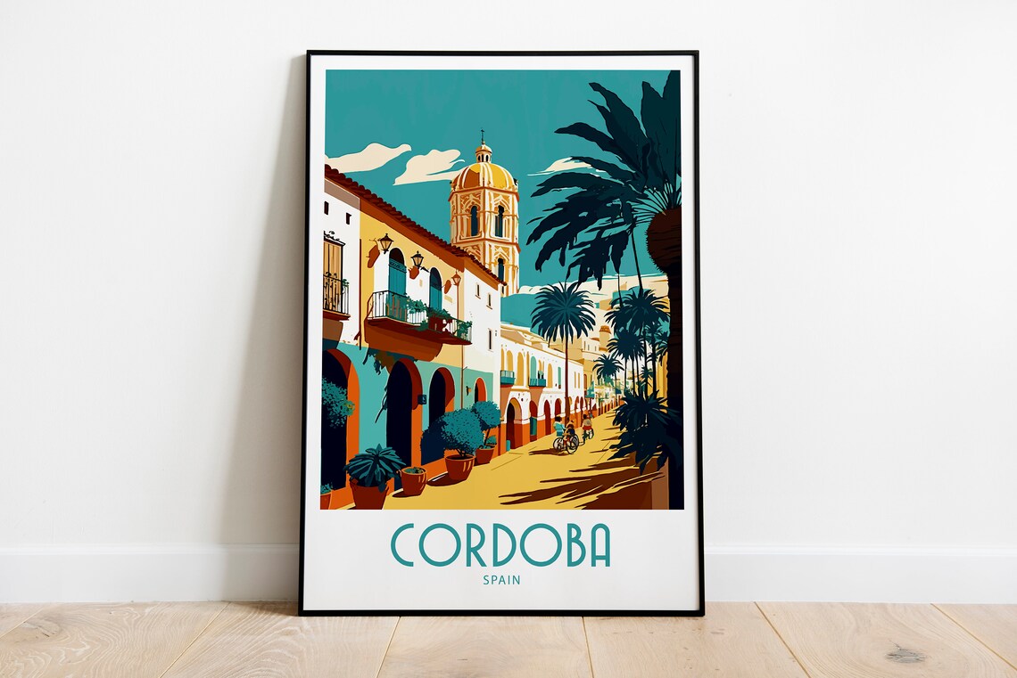 Cordoba Travel Poster, Spain Place-Name Print