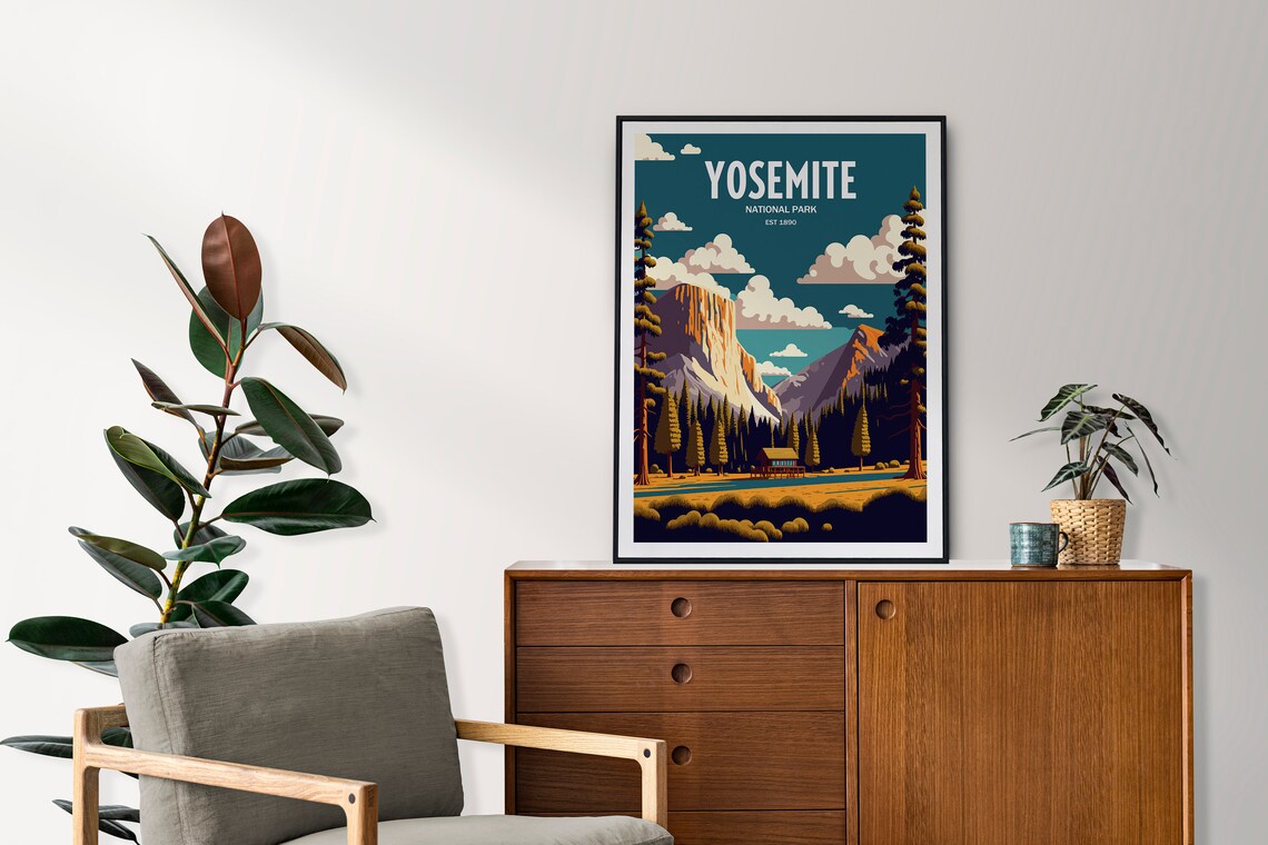 Yosemite National Park Travel Poster, Travel Art - Image 2