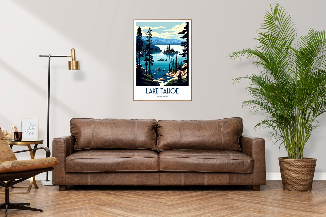 Lake Tahoe Lake House Decor Wall Art Print - Image 3