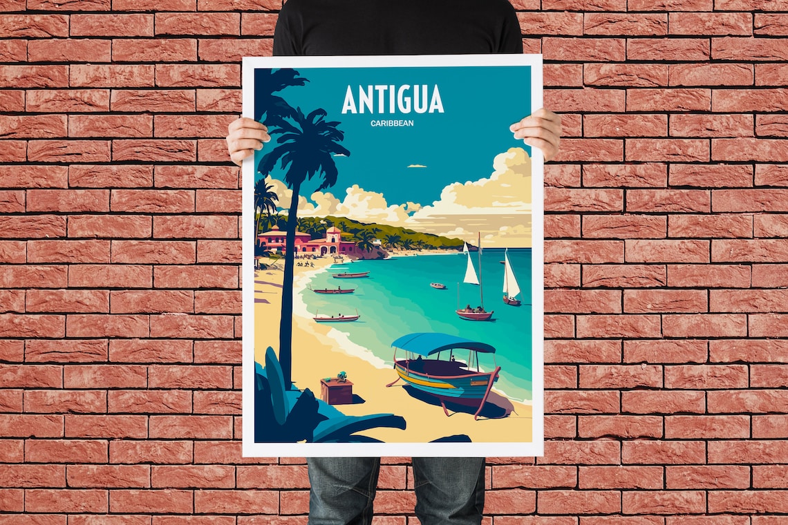 Antigua Scenery Travel Poster - Image 3