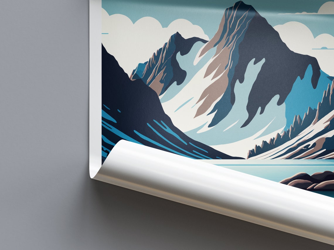 Norway Travel Print Norway Poster Norway Print Norway Norway Wall Art Norway Travel Poster Norway Art Print Norway Travel Art - Image 2