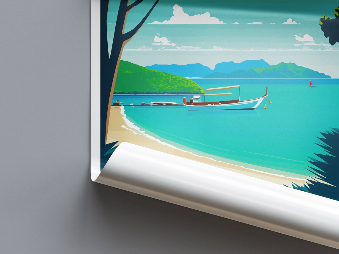 Phuket Travel Poster, Thailand Wall Art Print