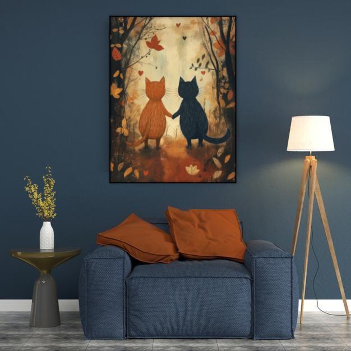 Romantic Cat Couple, Valentines Day Love Theme - Image 2