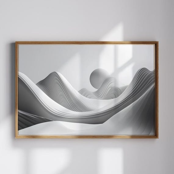 Marble Desert 3 Piece Art Set Abstract Print Instant Wall Landscape