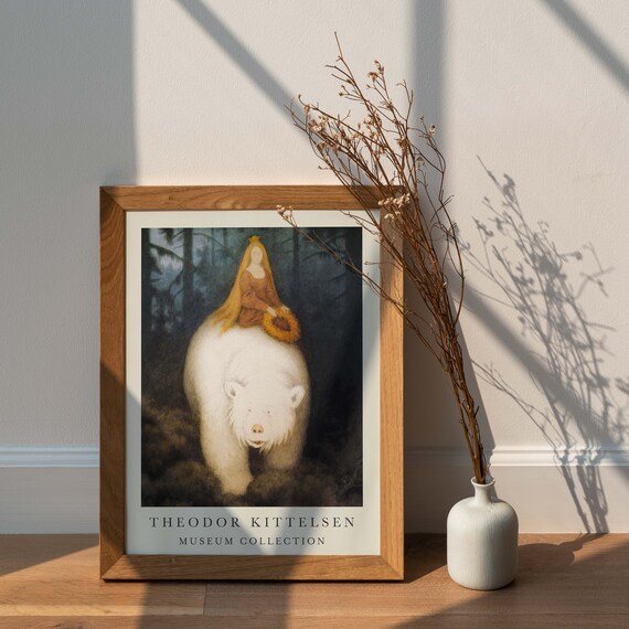 Princess On The White Bear Theodor Kittelsen Art Norse Folk Tales Poster