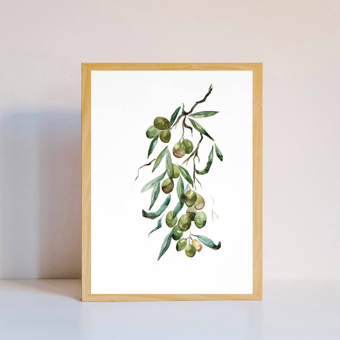 Olive Italy Watercolor Kitchen Art Print Set - Image 3