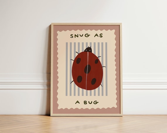 Lady Bird Print, Eclectic Nursery Wall Art
