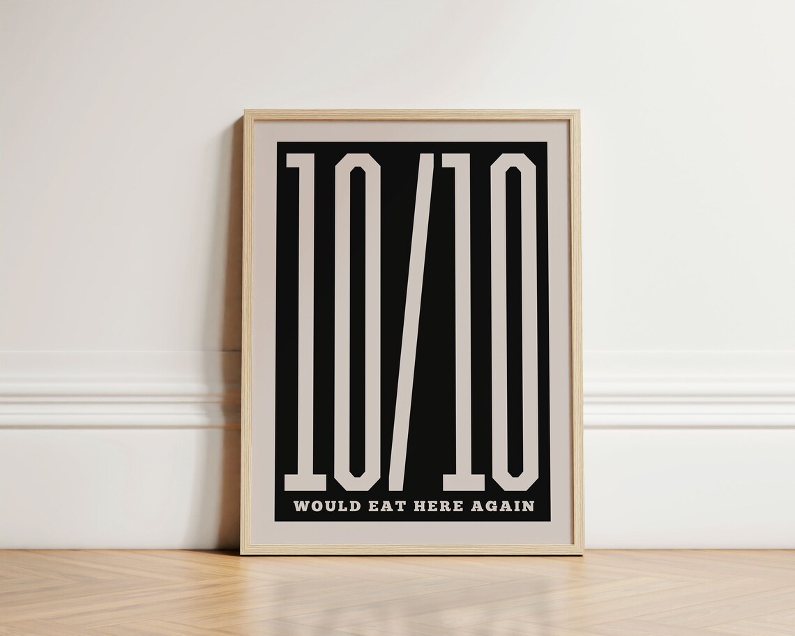 Would Eat Here Again Retro Quote Art Print