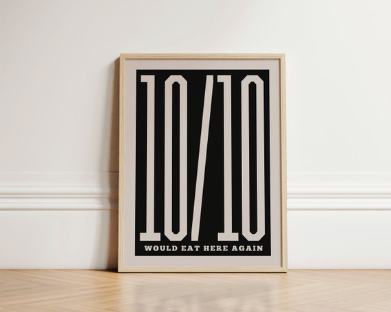 Would Eat Here Again Retro Quote Art Print
