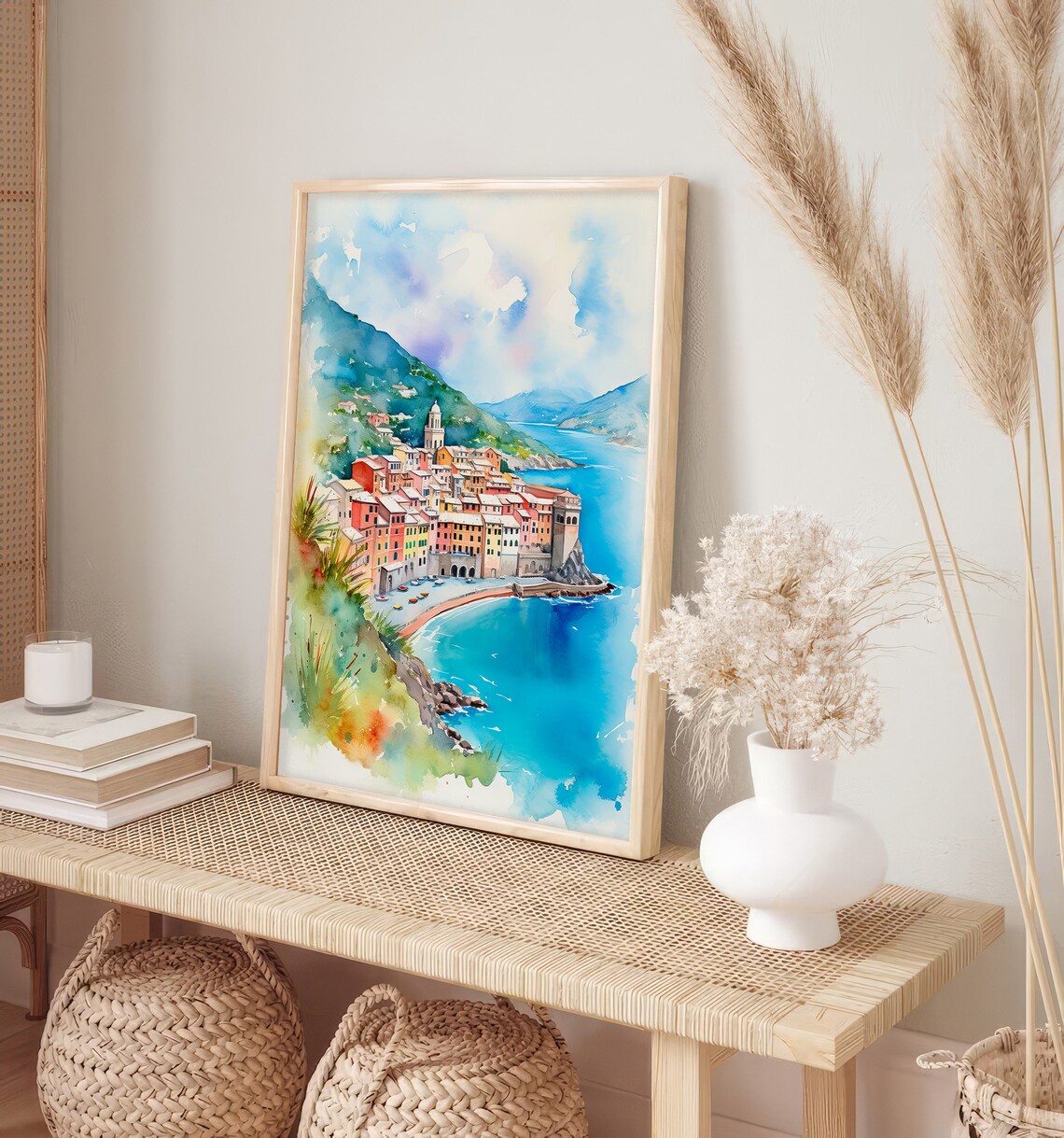 Vernazza Cinque Terre Watercolor Art Print, Italy - Image 5