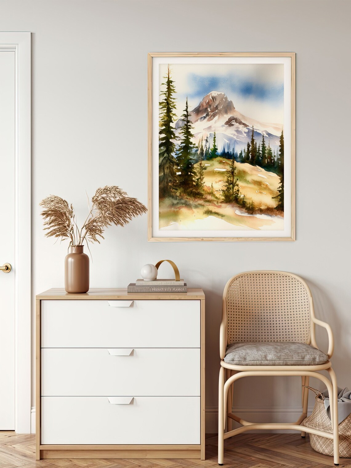 Mount Rainier Watercolor Painting, Washington Landscape - Image 5
