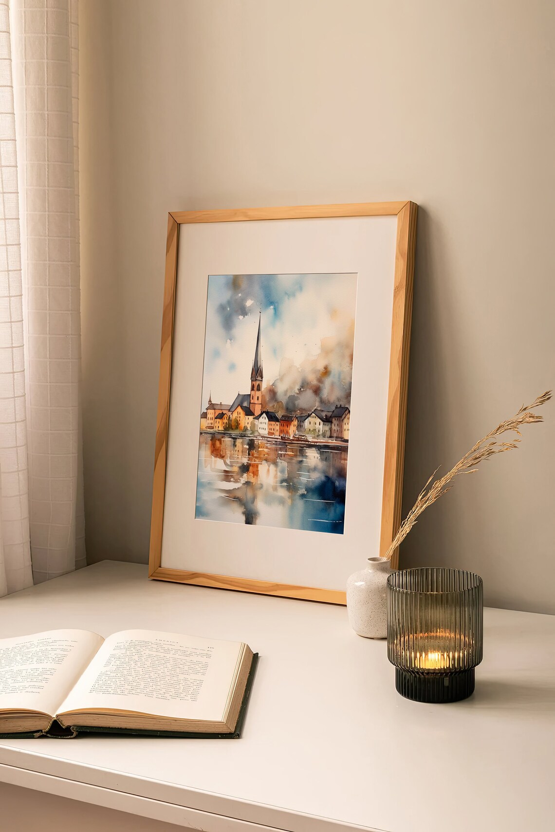 Stockholm Watercolor Cityscape Travel Poster - Image 4