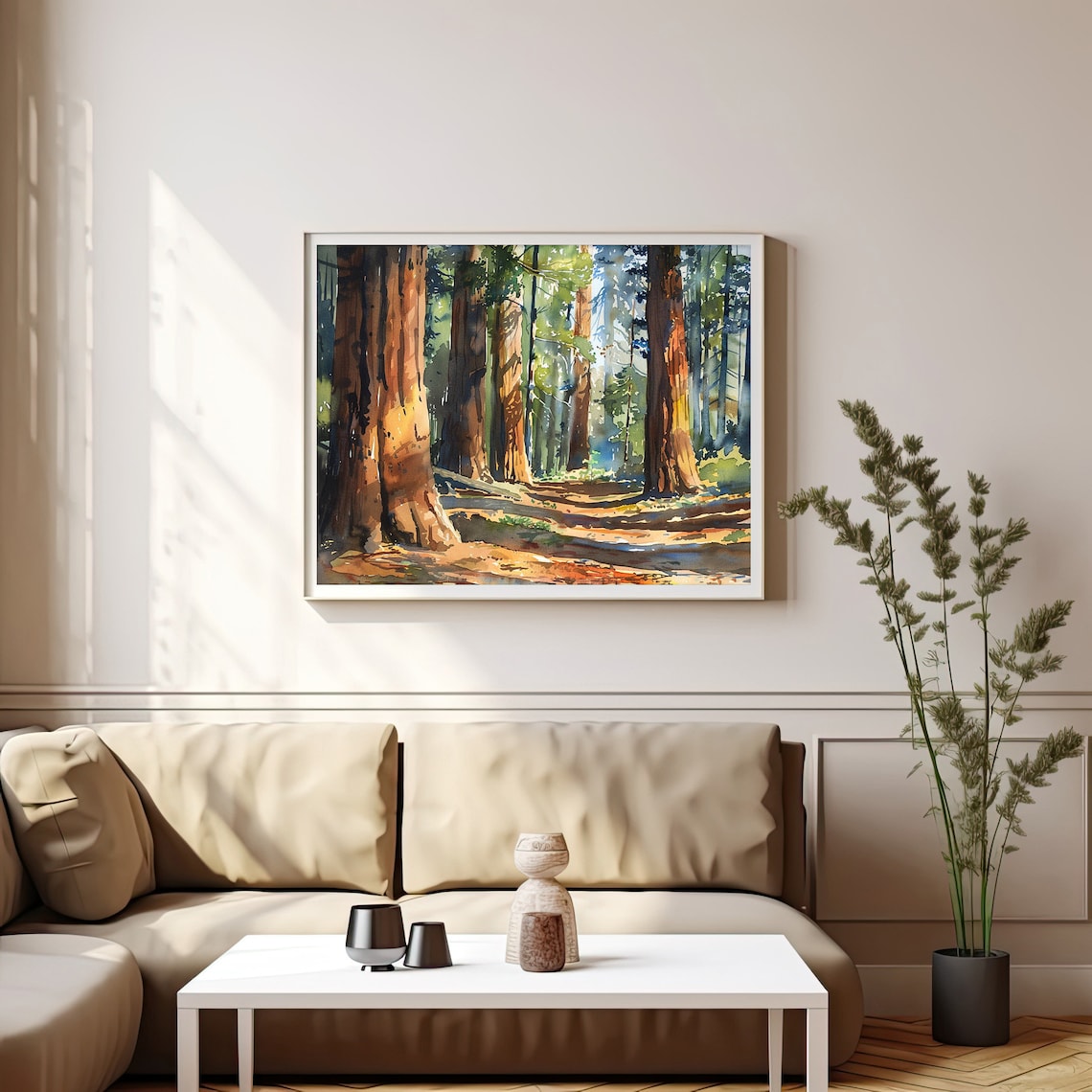 Sequoia National Park Watercolor Art Print, California - Image 4