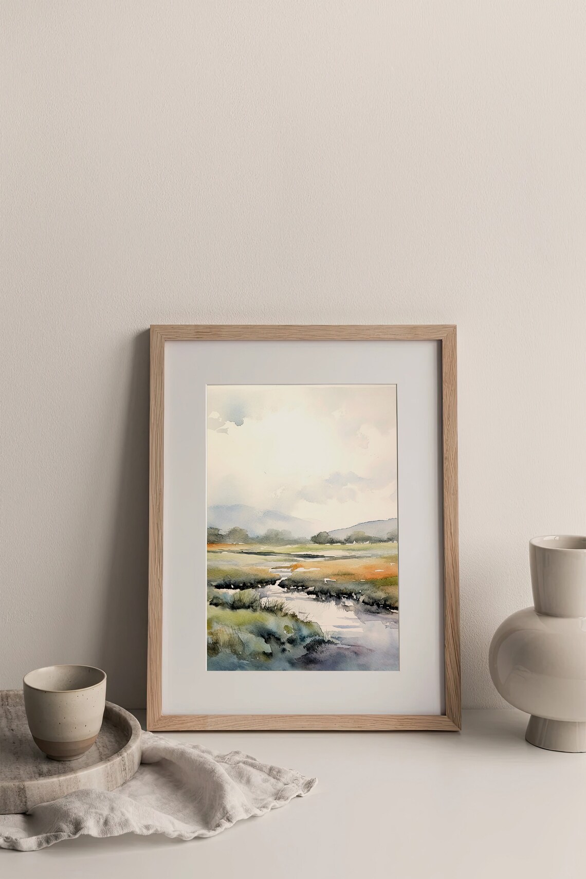 Ireland Fields Watercolor Art Print, Irish Countryside - Image 4