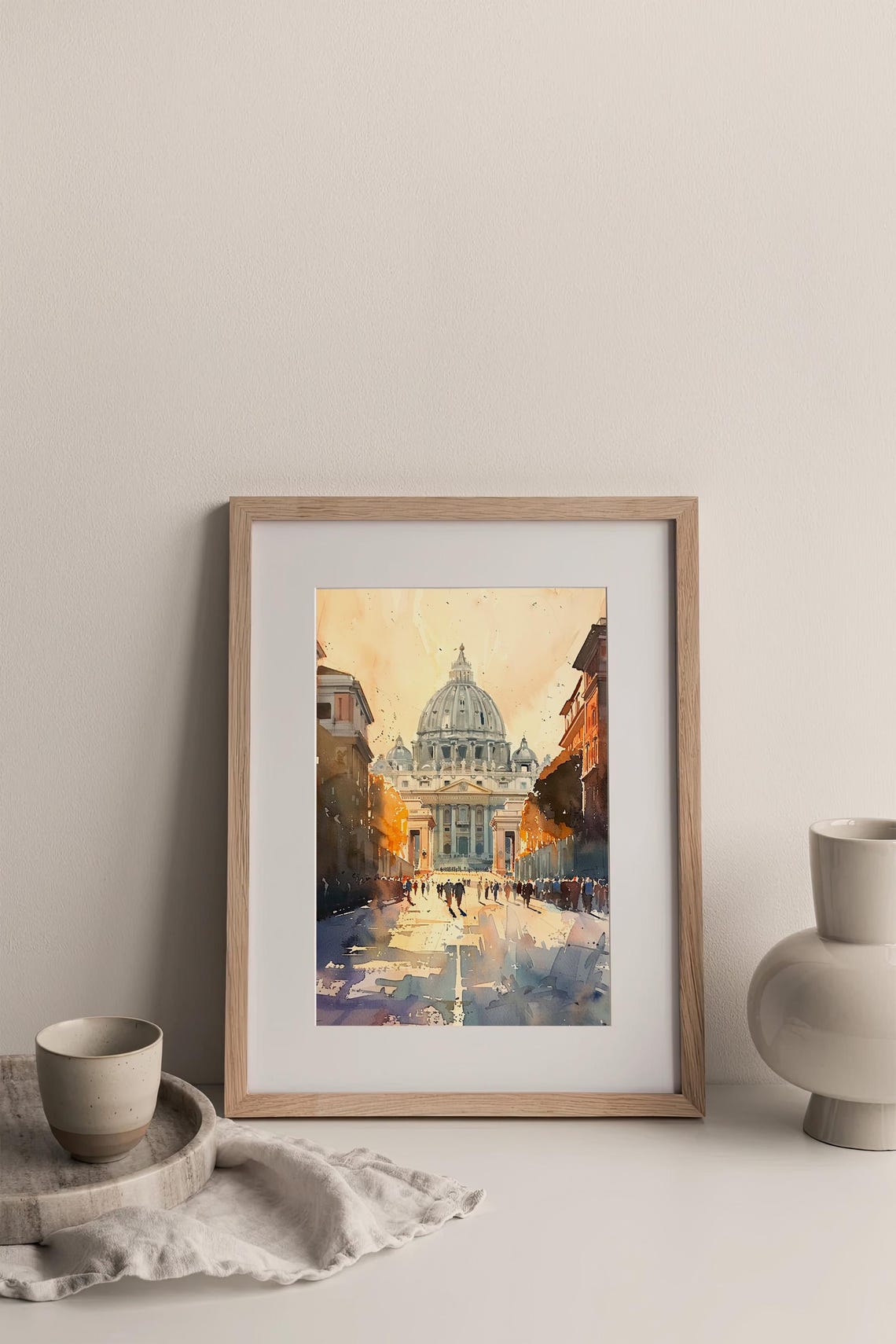 Rome Cityscape Watercolor Art Print Italian Cityscape Watercolor Painting Travel Gifts By Feelingprints - Image 3