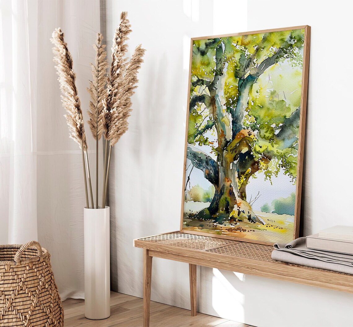 Oak Tree Forest Artwork Travel Poster - Image 2