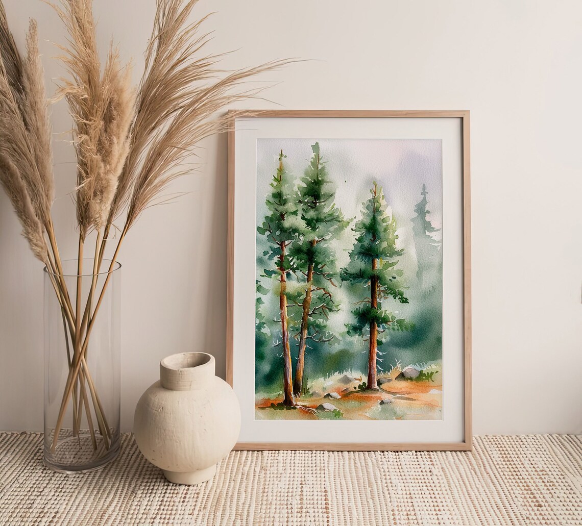 Angeles National Forest Watercolor Art Print, California - Image 3