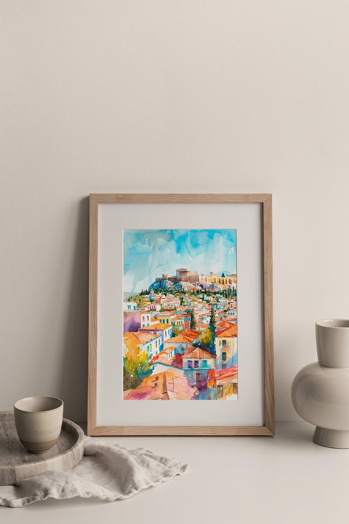 Athens Watercolor Art Print, Greece Travel Poster - Image 3