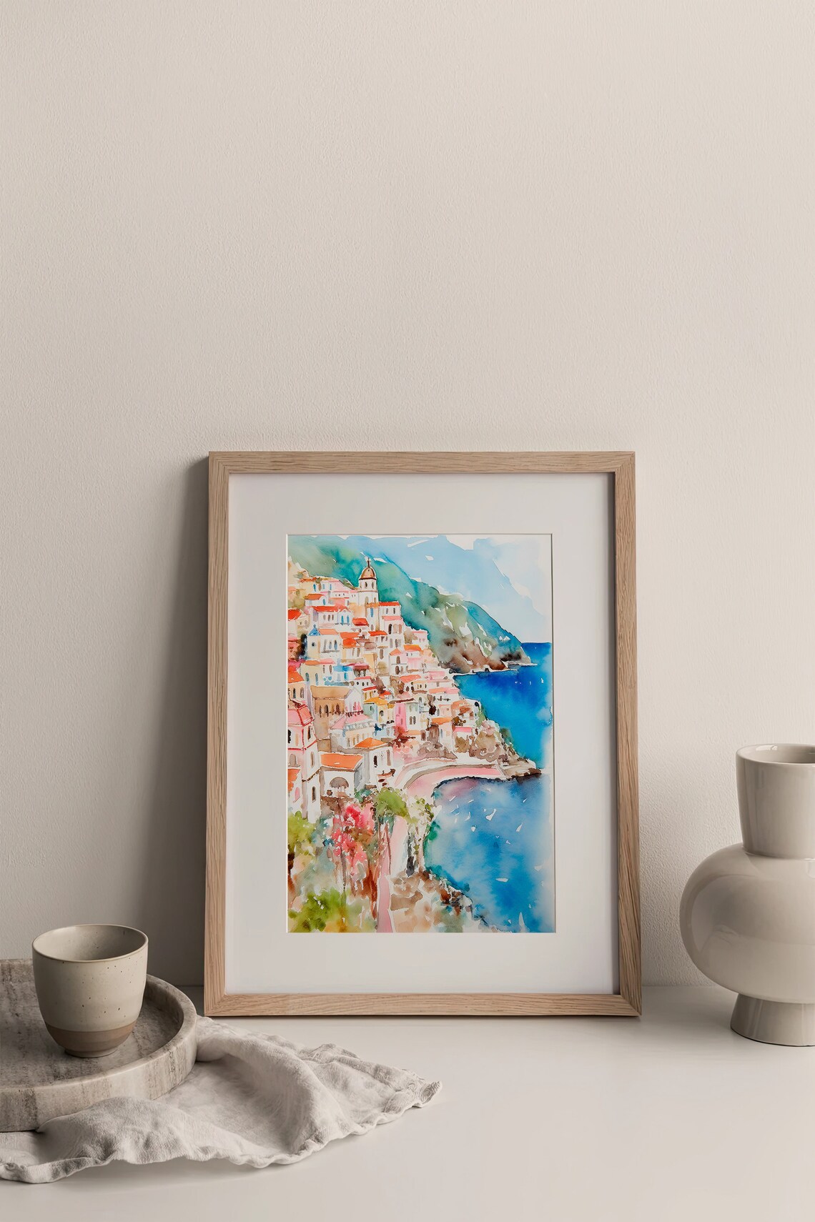 Positano and Cinque Terre Watercolor Travel Poster - Image 5