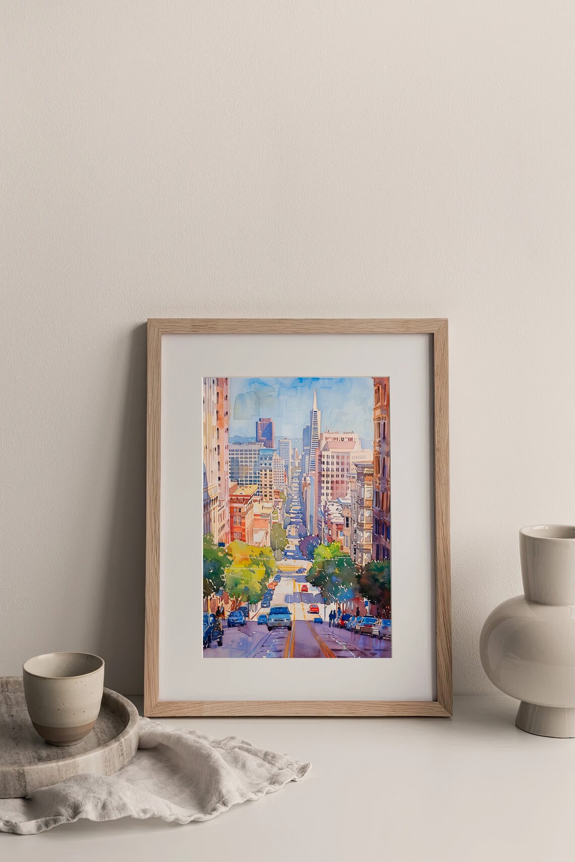 San Francisco Cityscape Watercolor Art Print - Image 3