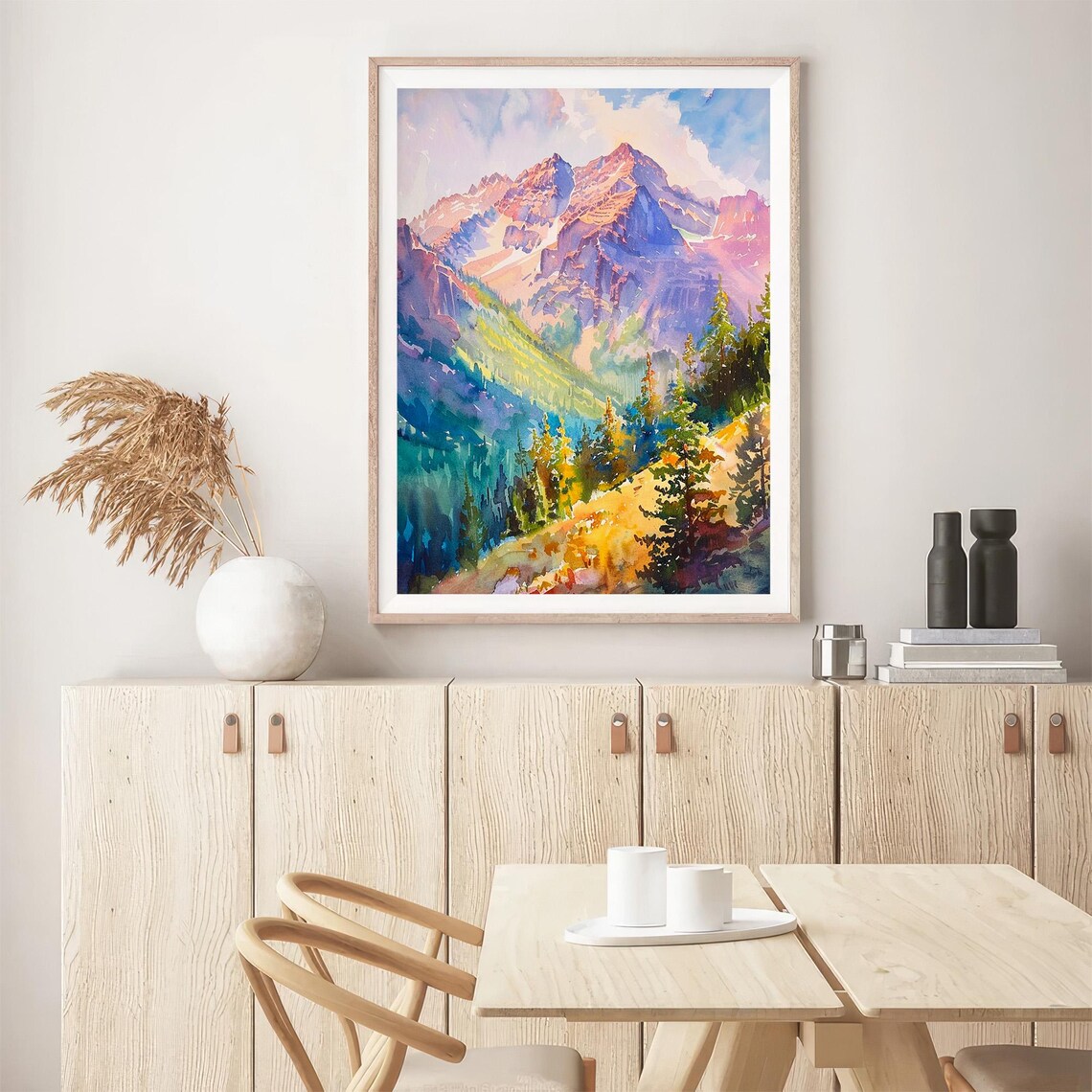 Rocky Mountains Watercolor Print, Colorado Landscape - Image 5