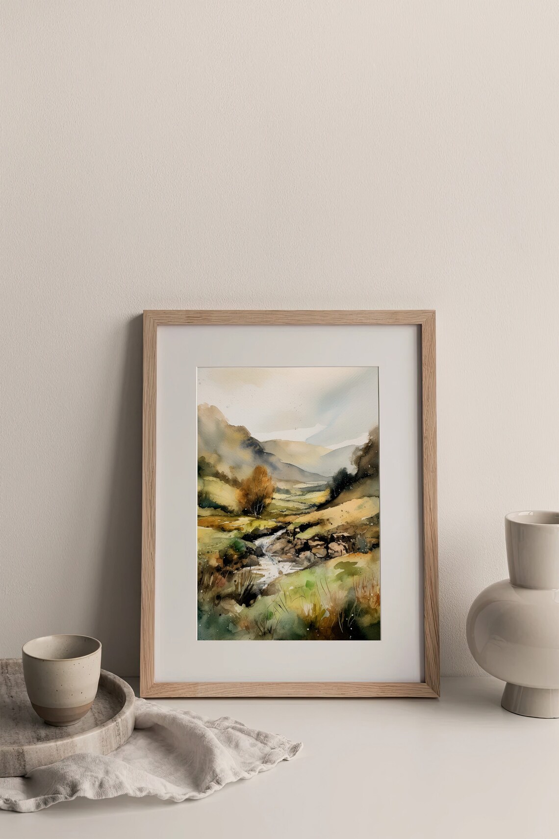 Brecon Beacons Watercolor Travel Poster, Wales Landscape - Image 5