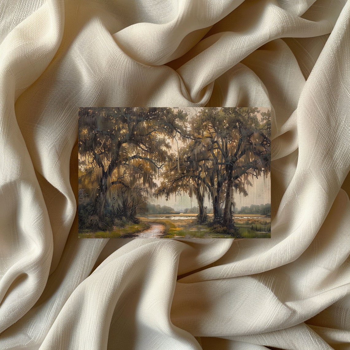 Live Oaks Painting Print Charleston Wall Art Savannah Georgia Avenue Of Oaks Print Southern Wall Art Cottagecore Live Oak Wall Art - Image 2