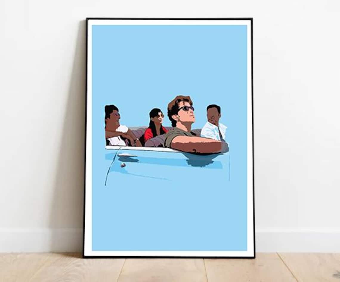 Zindagi Na Milegi Dobara Iconic Blue Car Travel Poster