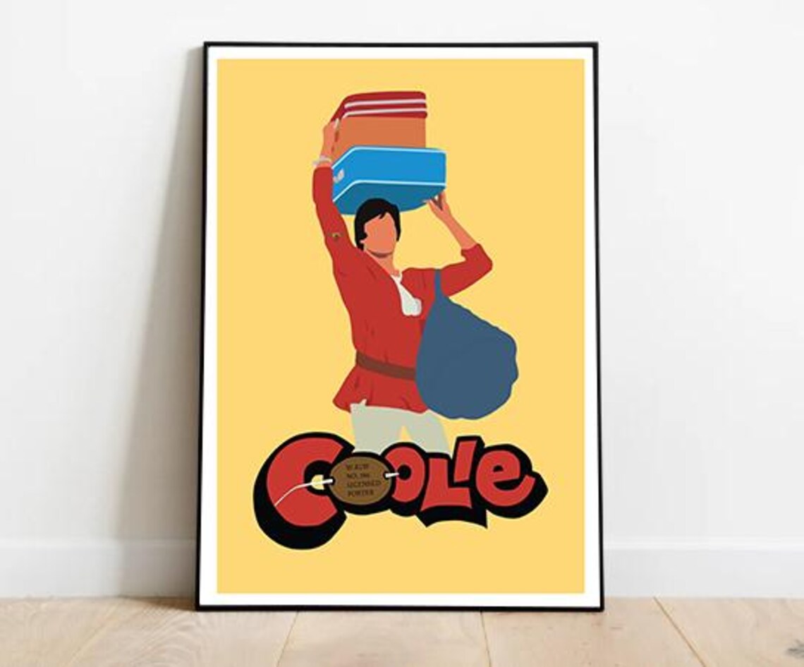 Amitabh Bachchan Coolie, Vintage Bollywood Poster