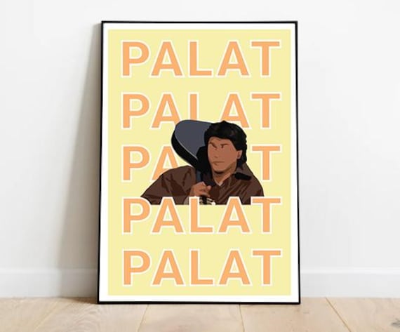DDLJ Palat Poster, Shah Rukh Khan Bollywood Art