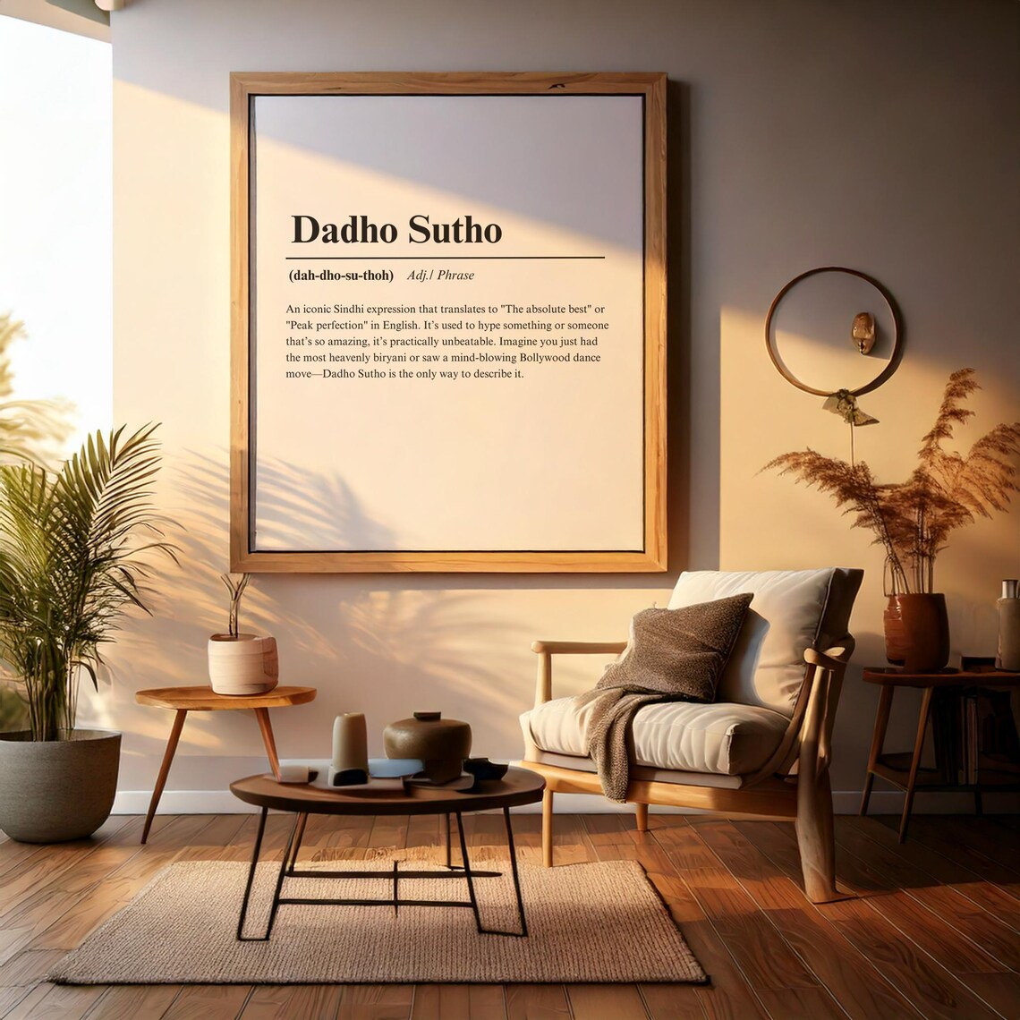 Dado Sutho Urban Dictionary Style Poster, Sindhi Phrase - Image 3